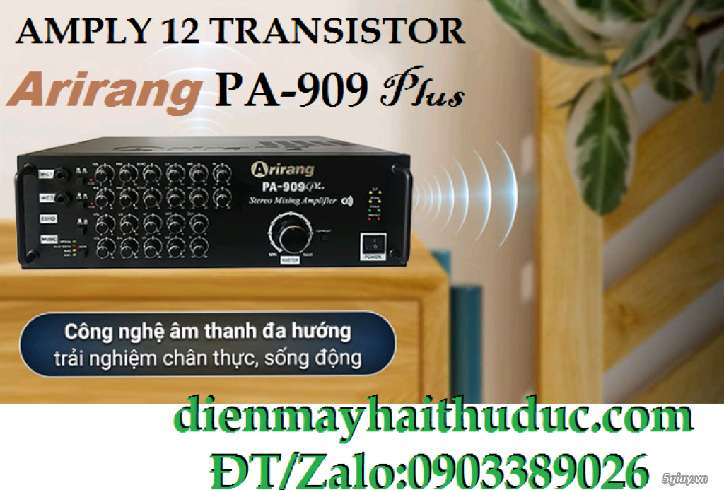 Amply Arirang PA-909 Plus hỗ trợ Bluetooth 5.0, cổng Quang Optical - 3