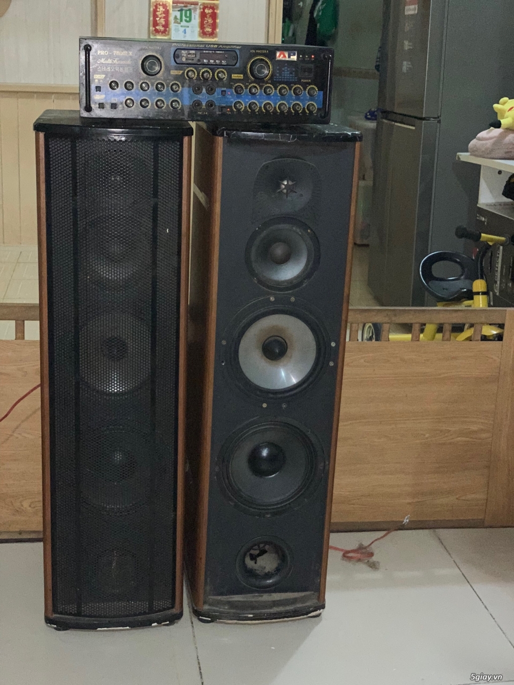 Amply pro 7800LX 12 sò + cặp loa 2 tấc đôi