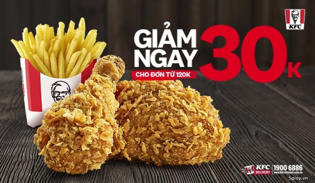 Lấy mã voucher đồ ăn siêu hot tháng 8 từ KFC - 1