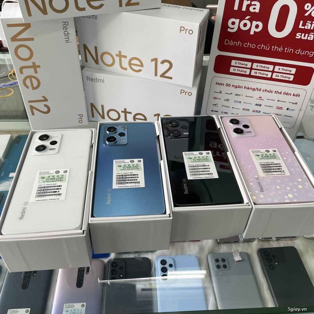 Xiaomi Redmi Note 12 Pro 5G mới full box, sẳn tiếng việt, giá rẻ