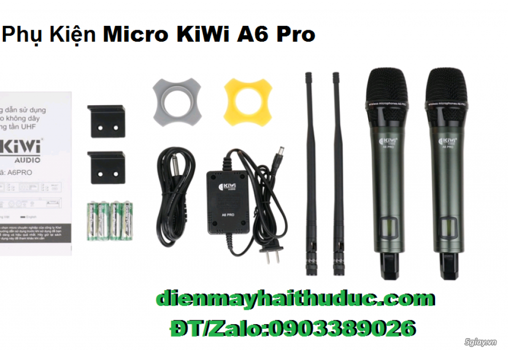 Micro không dây Kiwi A6 Pro hàng chất lượng giá đẹp tại Điện Máy Hải - 2