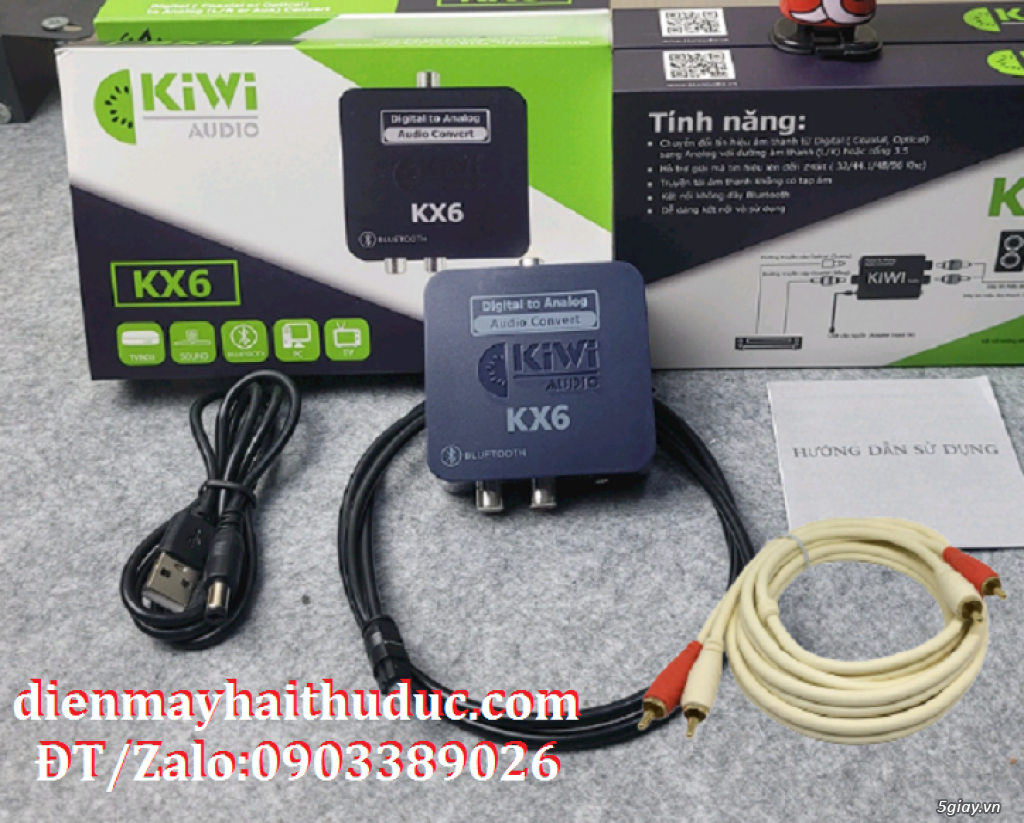 Thiết bị thu Bluetooth Kiwi KX6 hàng chính hãng bảo hành 12 tháng - 1