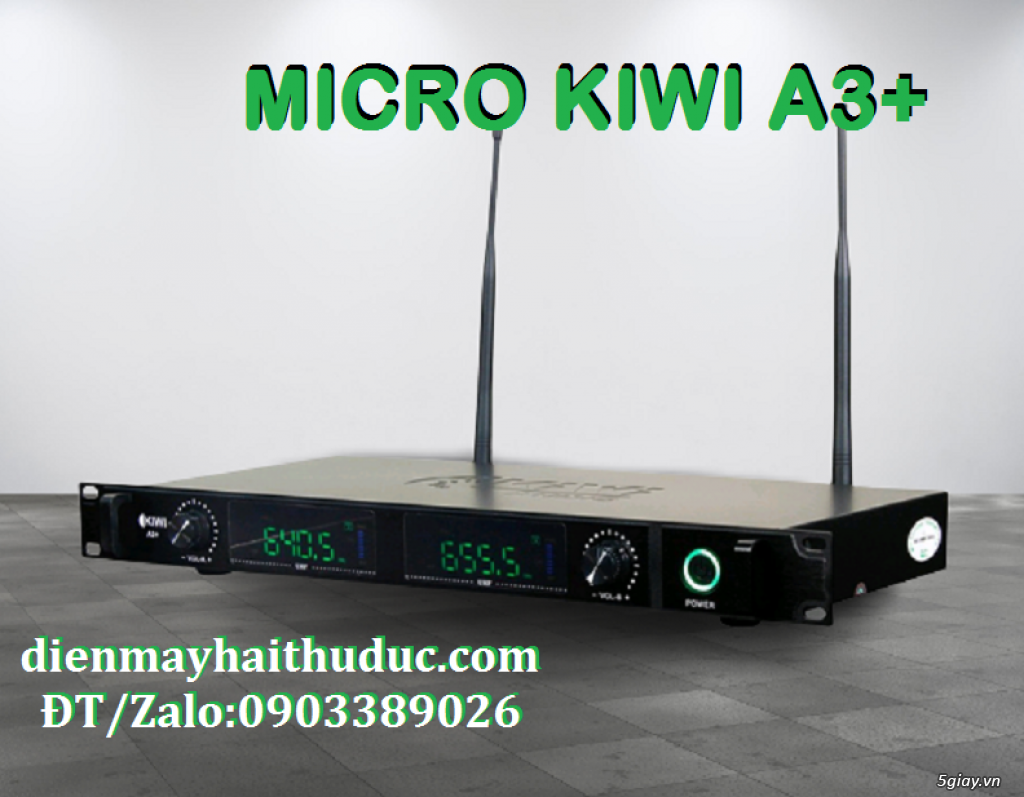 Bộ Micro 2 cây không dây Kiwi A3+ giá bình dân hát hay - 3