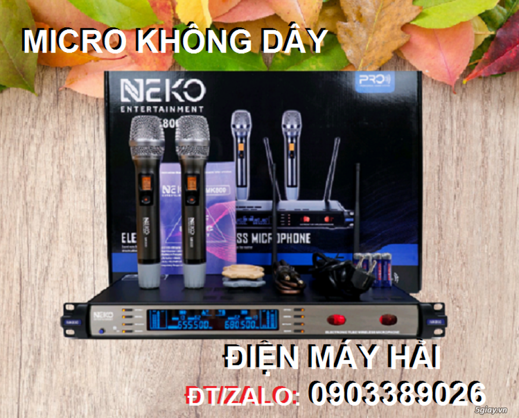 Micro không dây linh kiện bóng đèn Neko MK800 hàng chính hãng