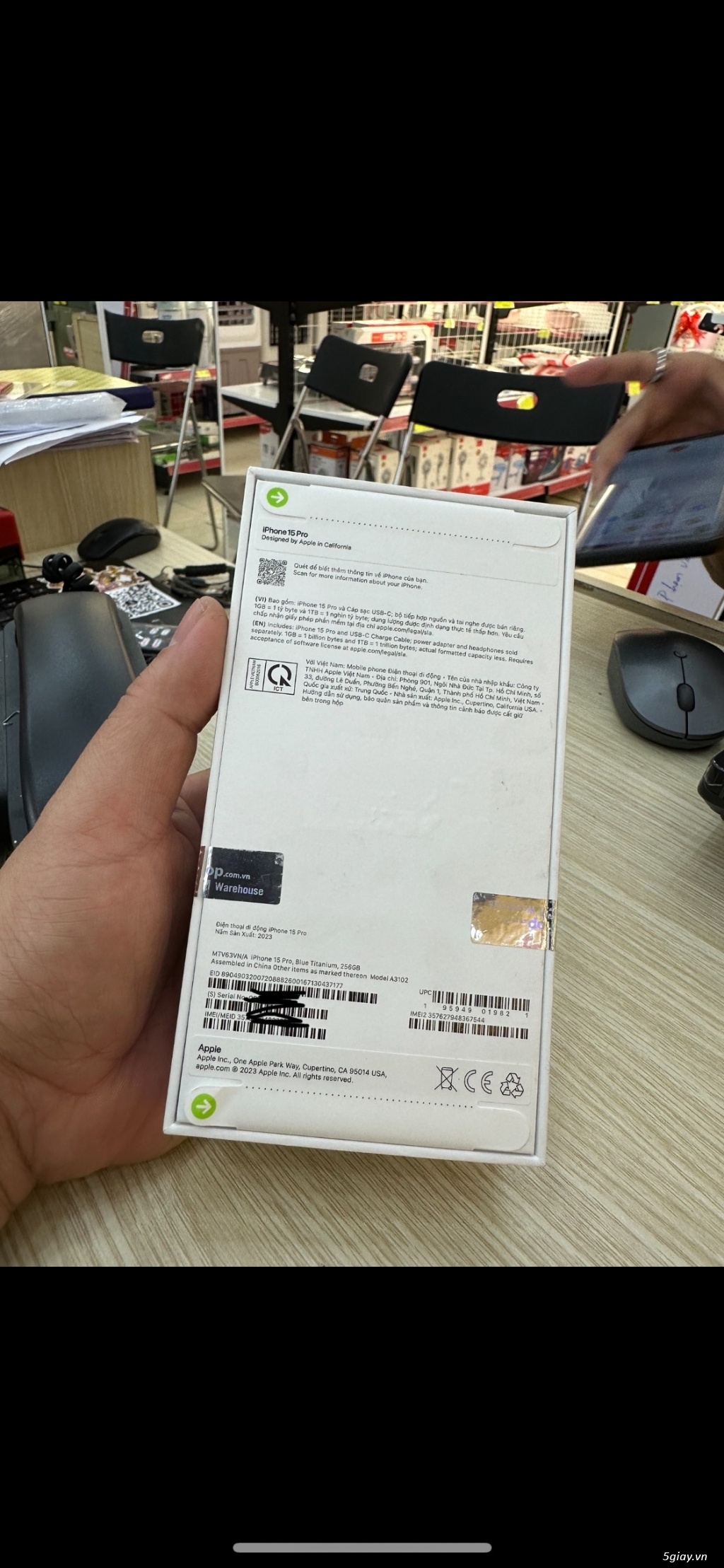 Iphone 15 PRO 256 Blue titan New 100% Chính hãng FPT - 1