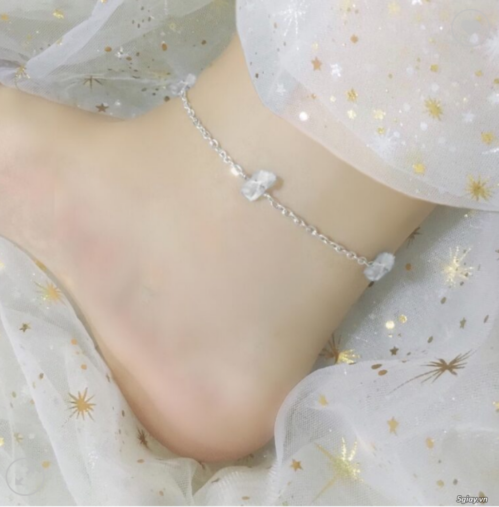 Lắc chân đá thô Clear Quartz 3