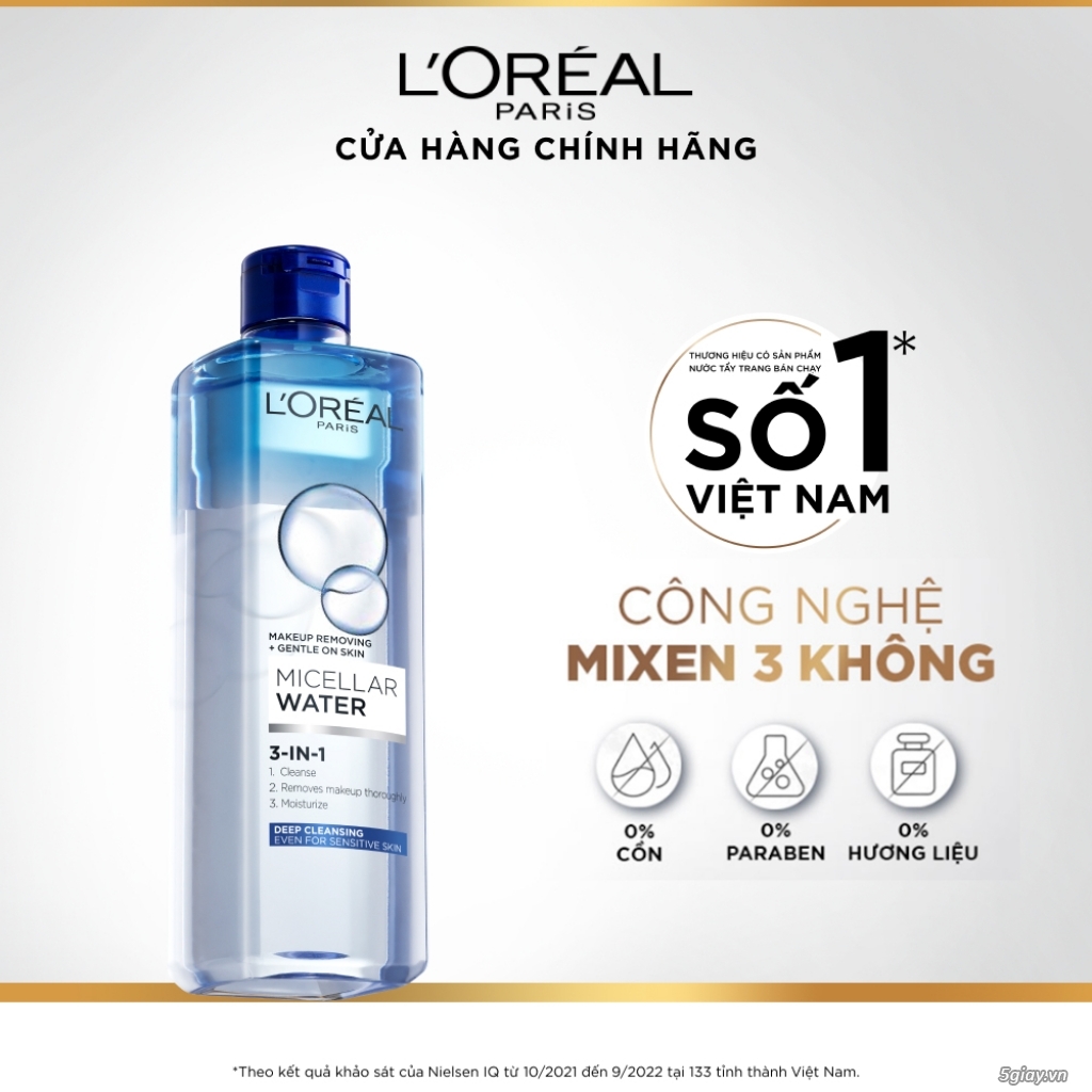 Nước tẩy trang L’Oreal Paris làm sạch sâu 3-in-1[NHẬP KHẨU CHÍNH HÃNG - 2