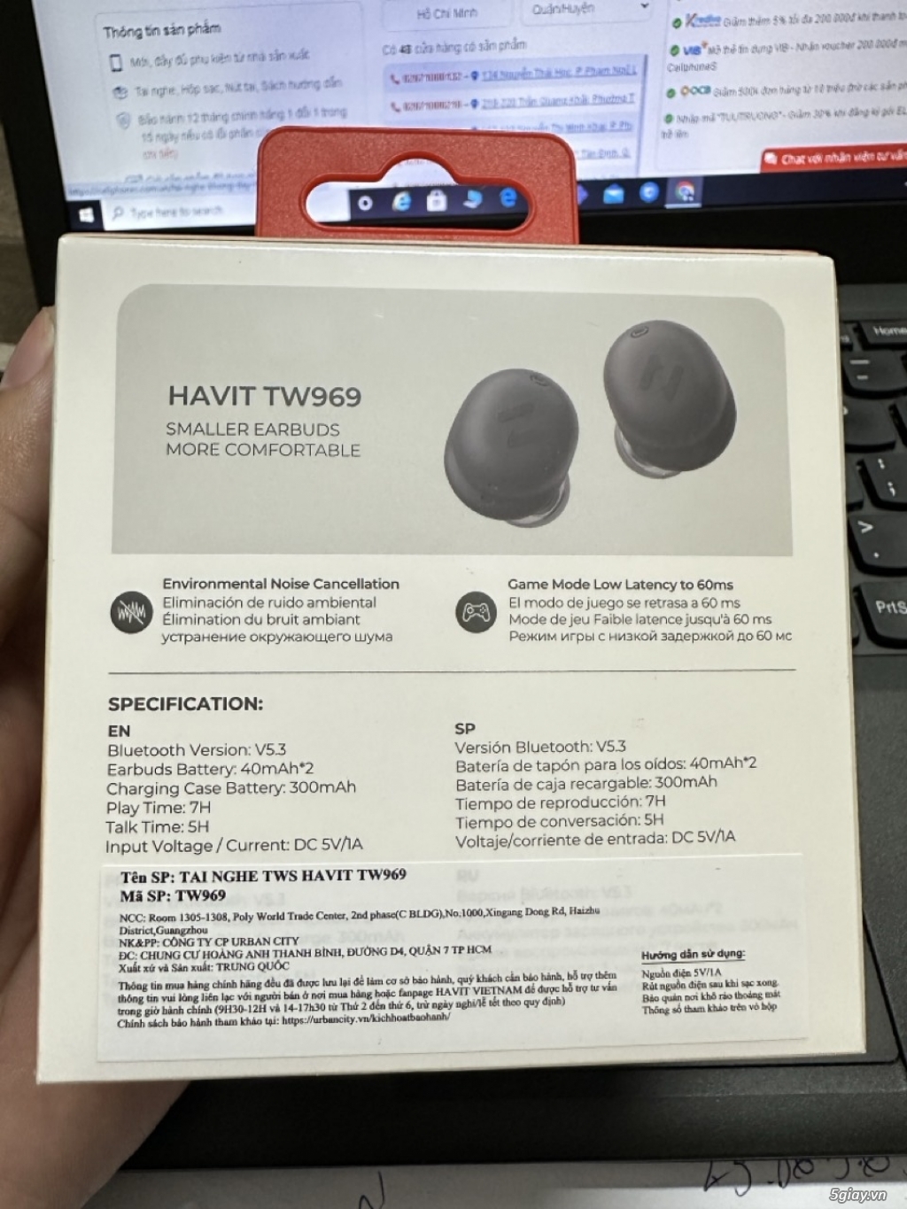 Tai nghe TW969 - 1