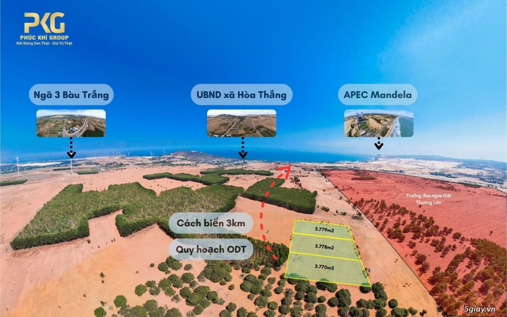 3.770m2 đất vườn, view biển, QH thổ cư, sát bên trường đua F1