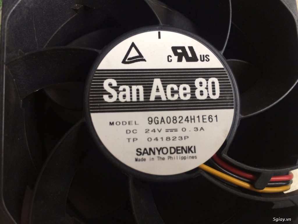 Quạt Sanyo 8 cm 24VDC,  Sanyo 8 cm 100VAC hàng mới chưa sử dụng - 1