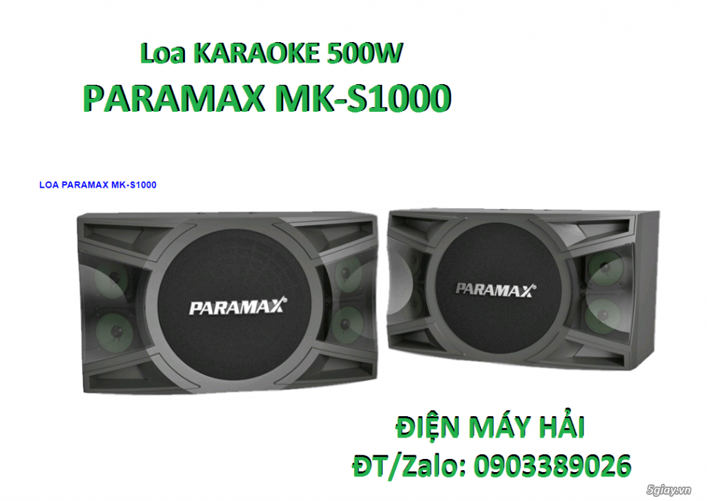Loa nằm Karaoke Paramax MK-S1000 công suất đỉnh 500Watt - 3