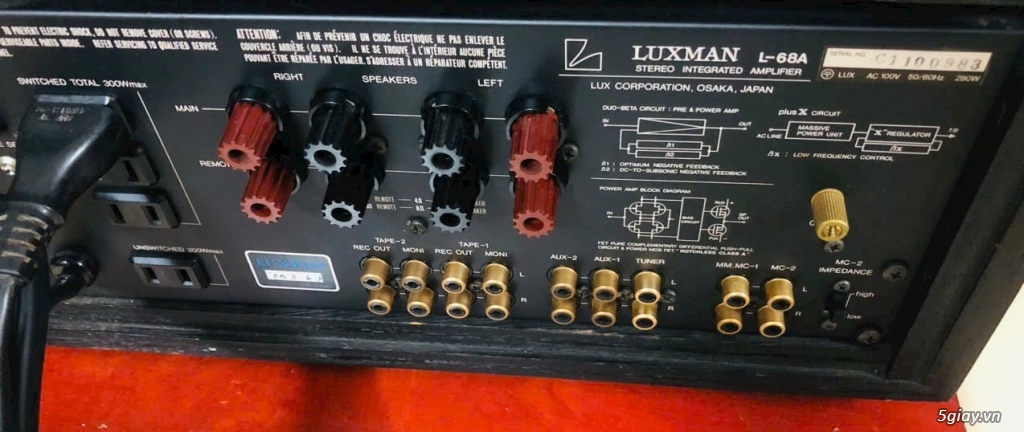 Cần bán Ampli Luxman L68A-Dòng chữ ký