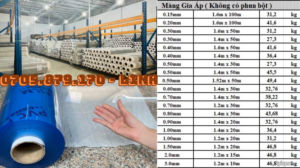 Cần Bán Màng Nhựa PVC Dẻo Trong Suốt Giá Rẻ tại Tp.HCM - 5