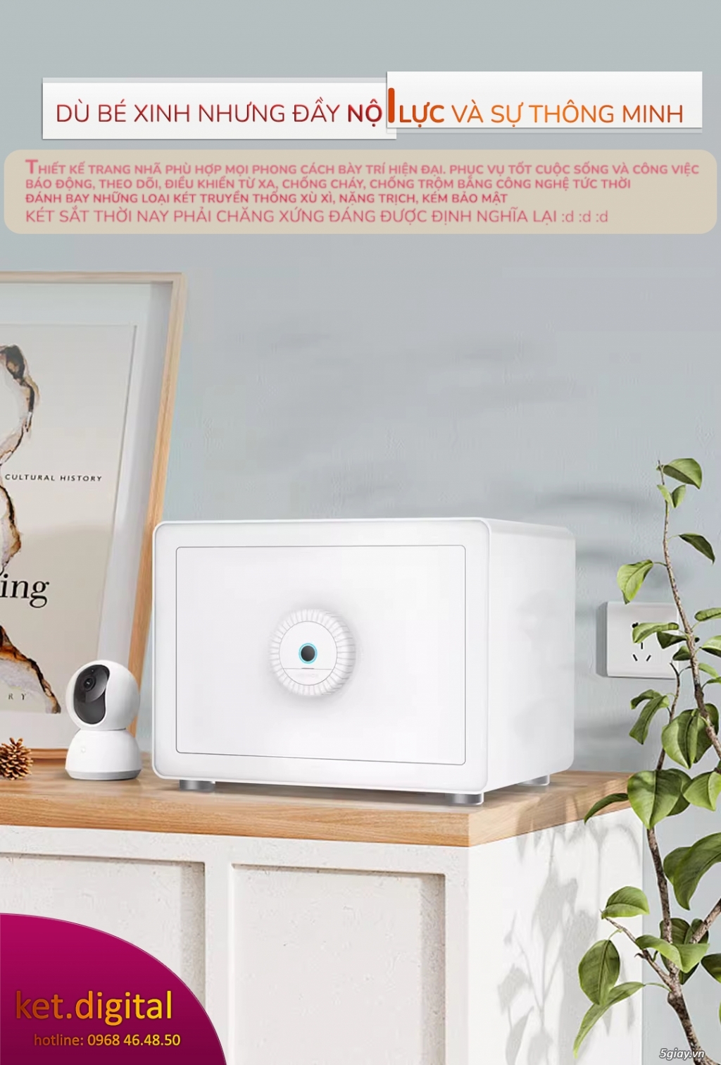 KÉT SẮT ĐIỆN TỬ THÔNG MINH XIAOMI BÁO ĐỘNG QUA APP ĐẾN ĐIỆN THOẠI 24/7 - 5