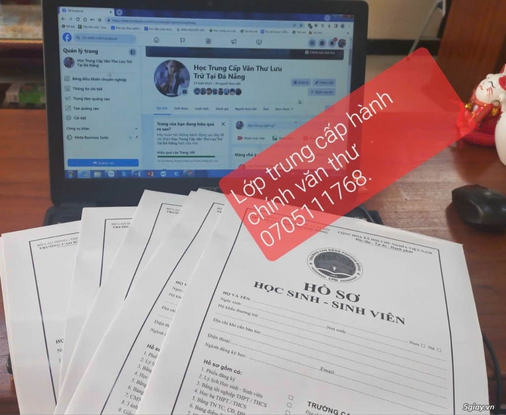 Tuyển sinh Trung cấp văn bằng 2 Hành chính văn thư hệ từ xa 0705111768