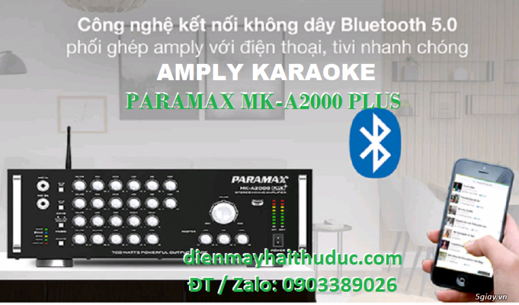 Amply Karaoke Bluetooth Paramax MK-A2000 Plus giảm giá thật 20% - 3