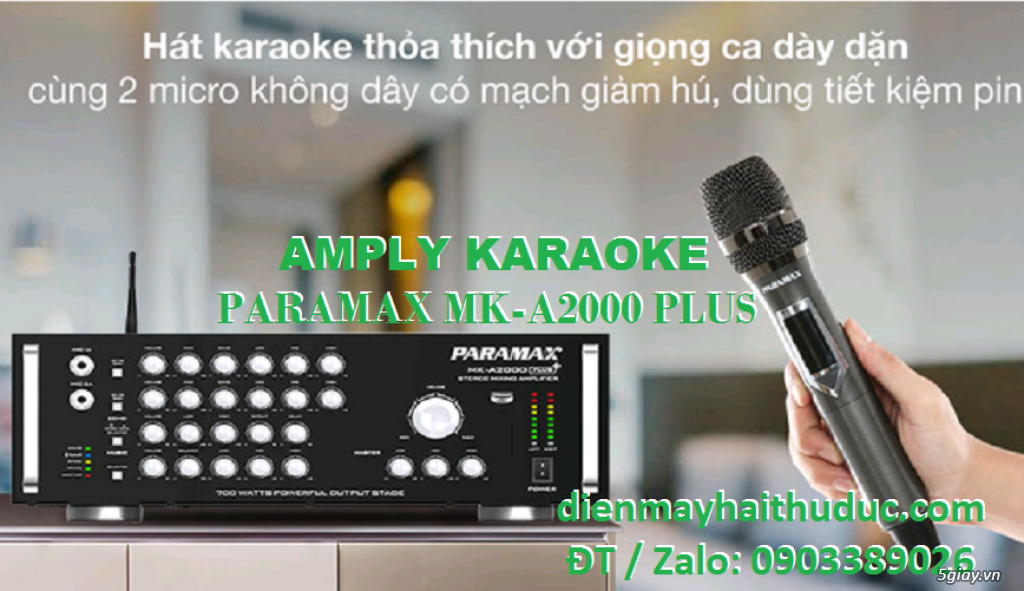 Amply Karaoke Bluetooth Paramax MK-A2000 Plus giảm giá thật 20% - 1