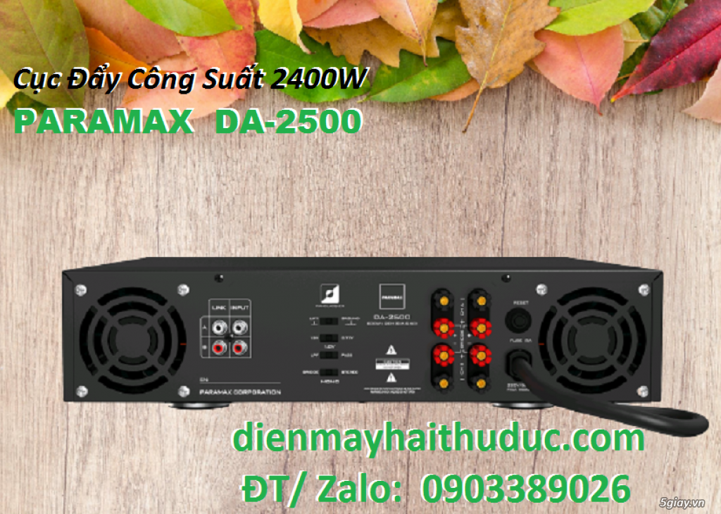 Cục Đẩy 1200W Paramax DA-2500 mẫu đẹp như đàn Piano - 1