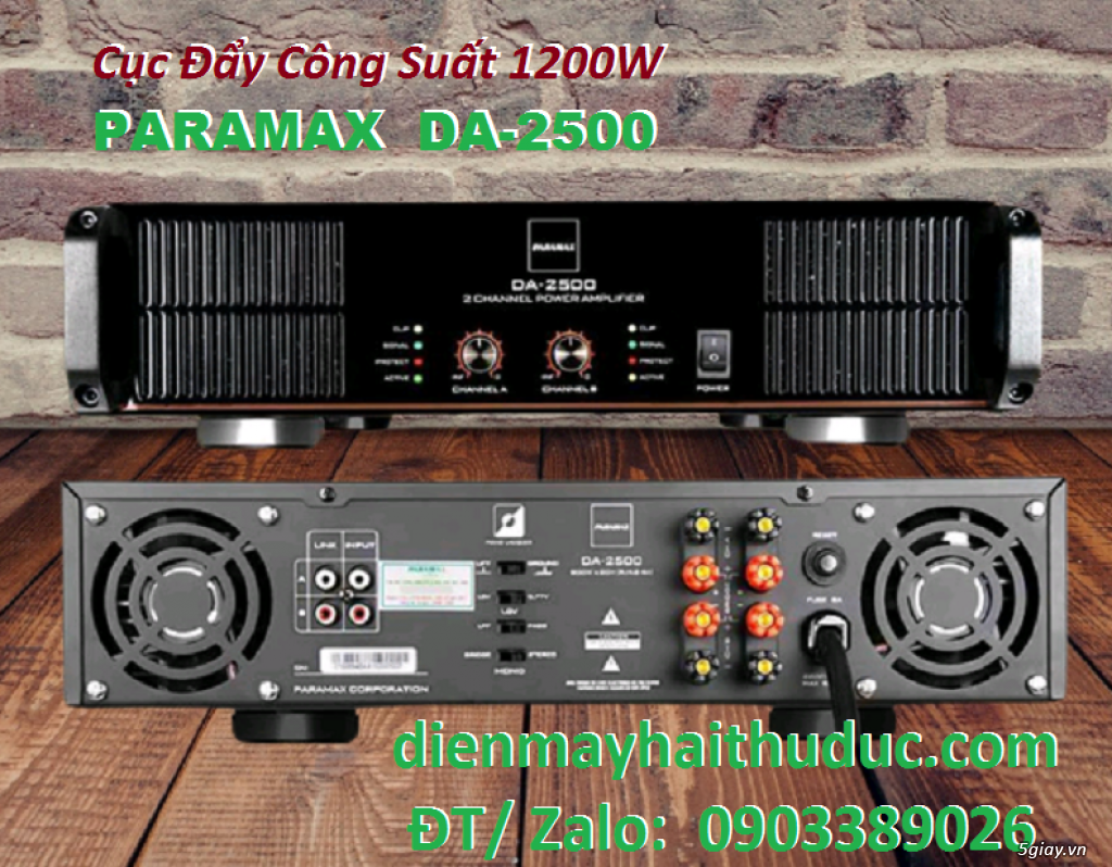 Cục Đẩy 1200W Paramax DA-2500 mẫu đẹp như đàn Piano