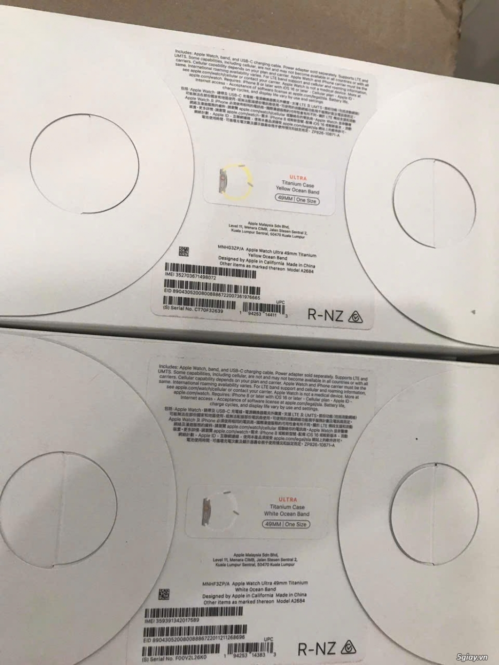 Cân bán Apple Wtach Utral 1-49Mm Yellow , White Oceanband zp esim - 2