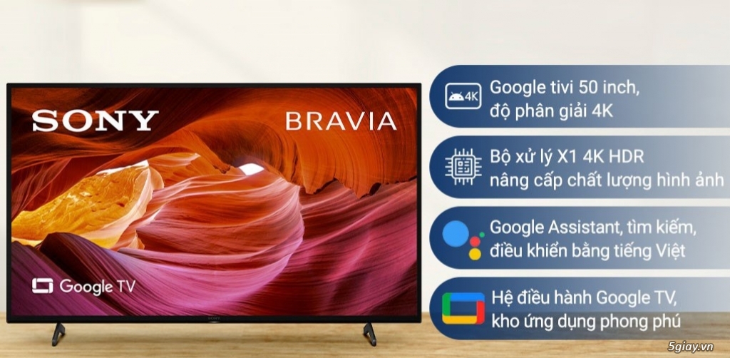 TV 4K Sony KD-50X75K 50in 4K Google TV BH 07/2025 - 1