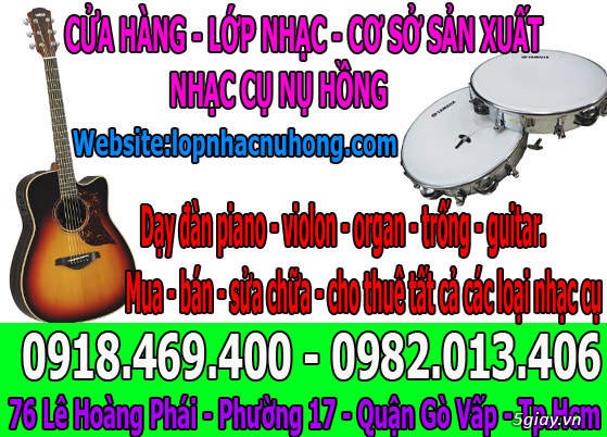 Lớp nhạc nụ hồng dạy đàn guitar, organ, piano, trống jazz tại gò vấp, tphcm - 1