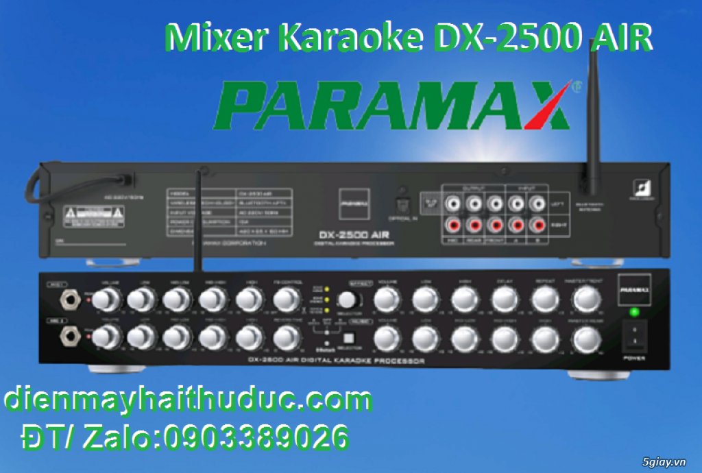 Vang số chỉnh cơ Paramax DX-2500 Air hỗ trợ Bluetooth, Optical, Analog