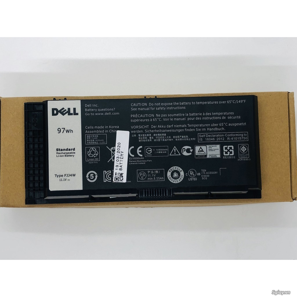 Pin Zin laptop 9cells 97wh DELL Precision M4600,M4700,M4800,M6600,M670