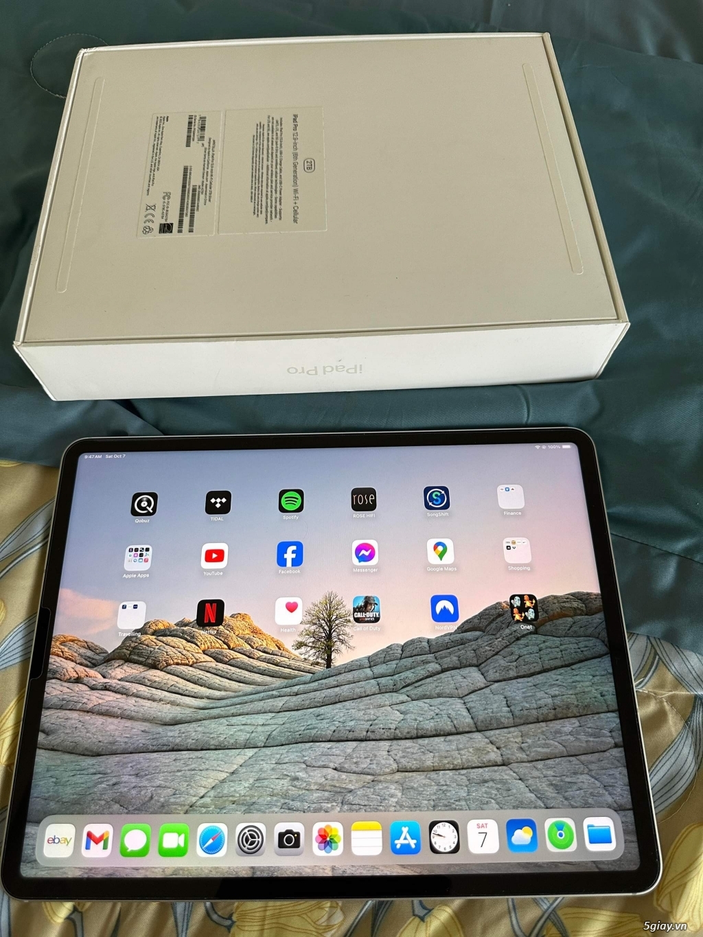 Ipad pro 12.9 màu xám chíp m2 2tb wifi + 5g
