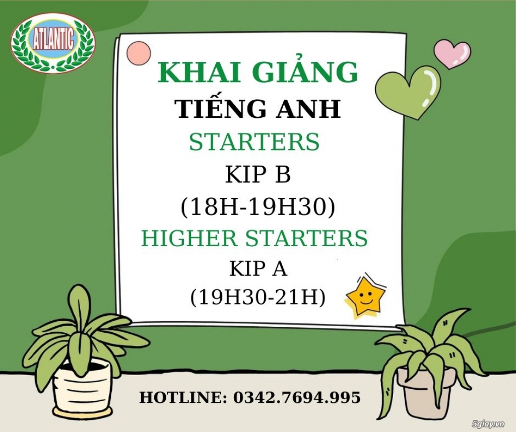 #ATLANTIC_YÊN_TRUNG LIÊN TỤC KHAI GIẢNG CÁC LỚP TIẾNG ANH - 5