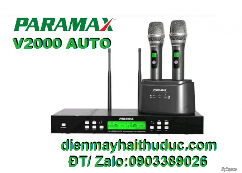 Micro không dây Paramax MK-V2000 Auto giảm thật 20% tại Cửa Hàng Hải - 1