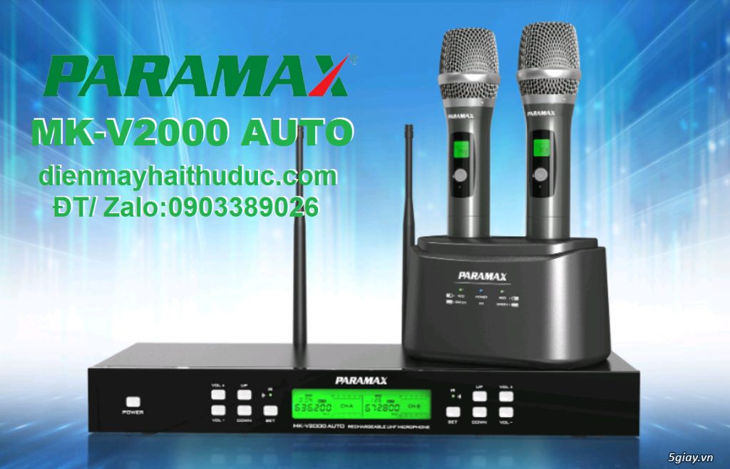 Micro không dây Paramax MK-V2000 Auto giảm thật 20% tại Cửa Hàng Hải