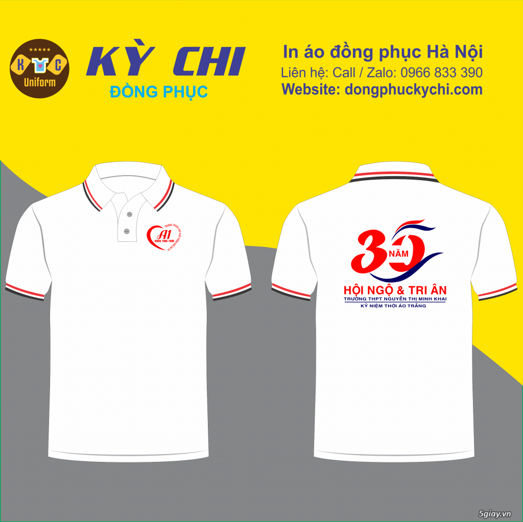 In áo phông đồng phục họp lớp tại Hà Nội theo yêu cầu - 3