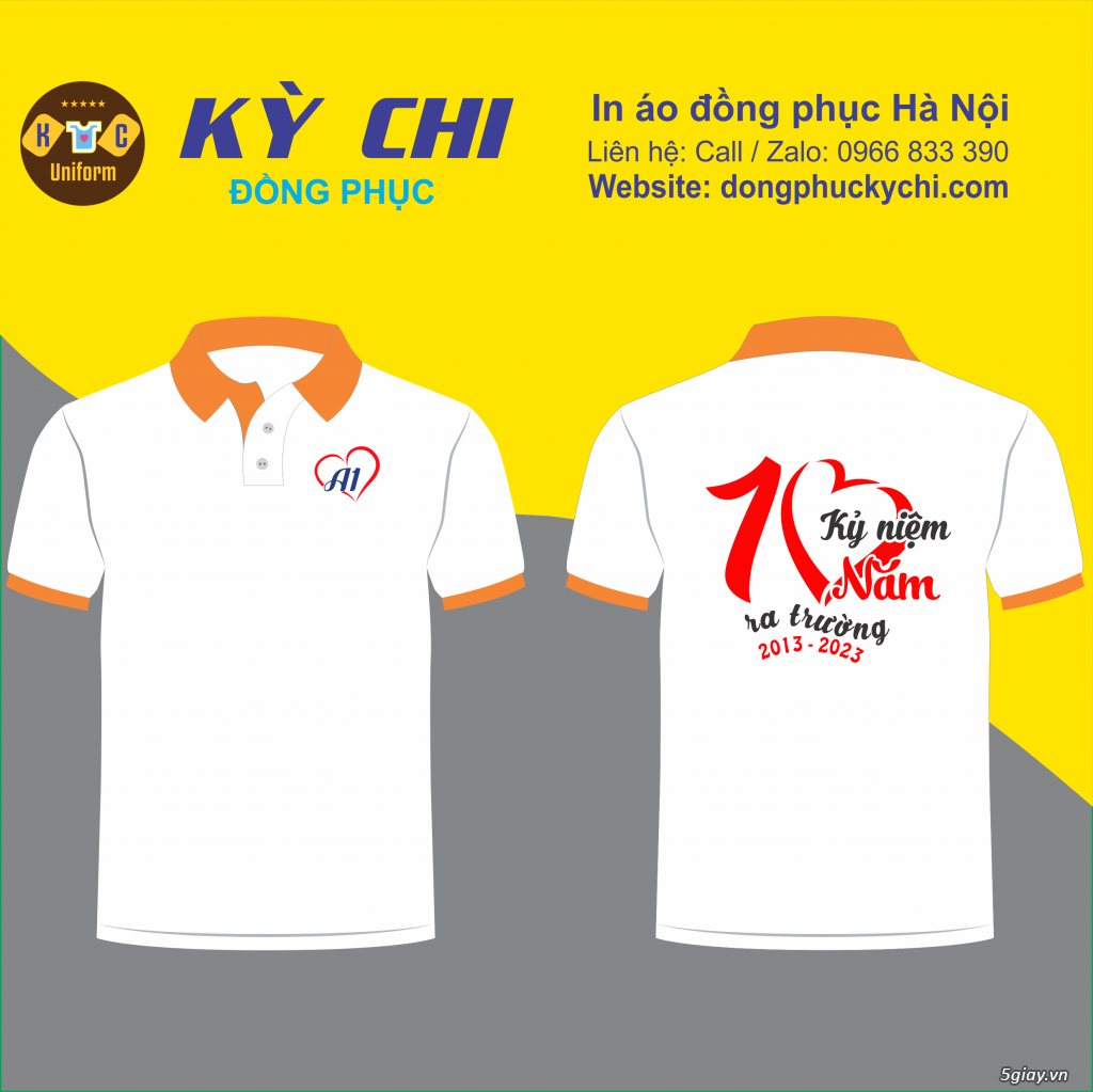 In áo phông đồng phục họp lớp tại Hà Nội theo yêu cầu - 2