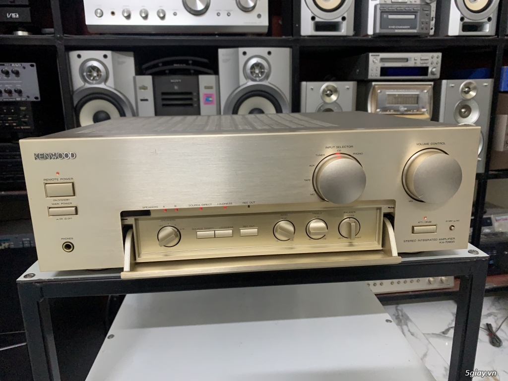 Amply Kenwood phay nhôm vàng chanh đời cao đẹp xuất sắc - 2
