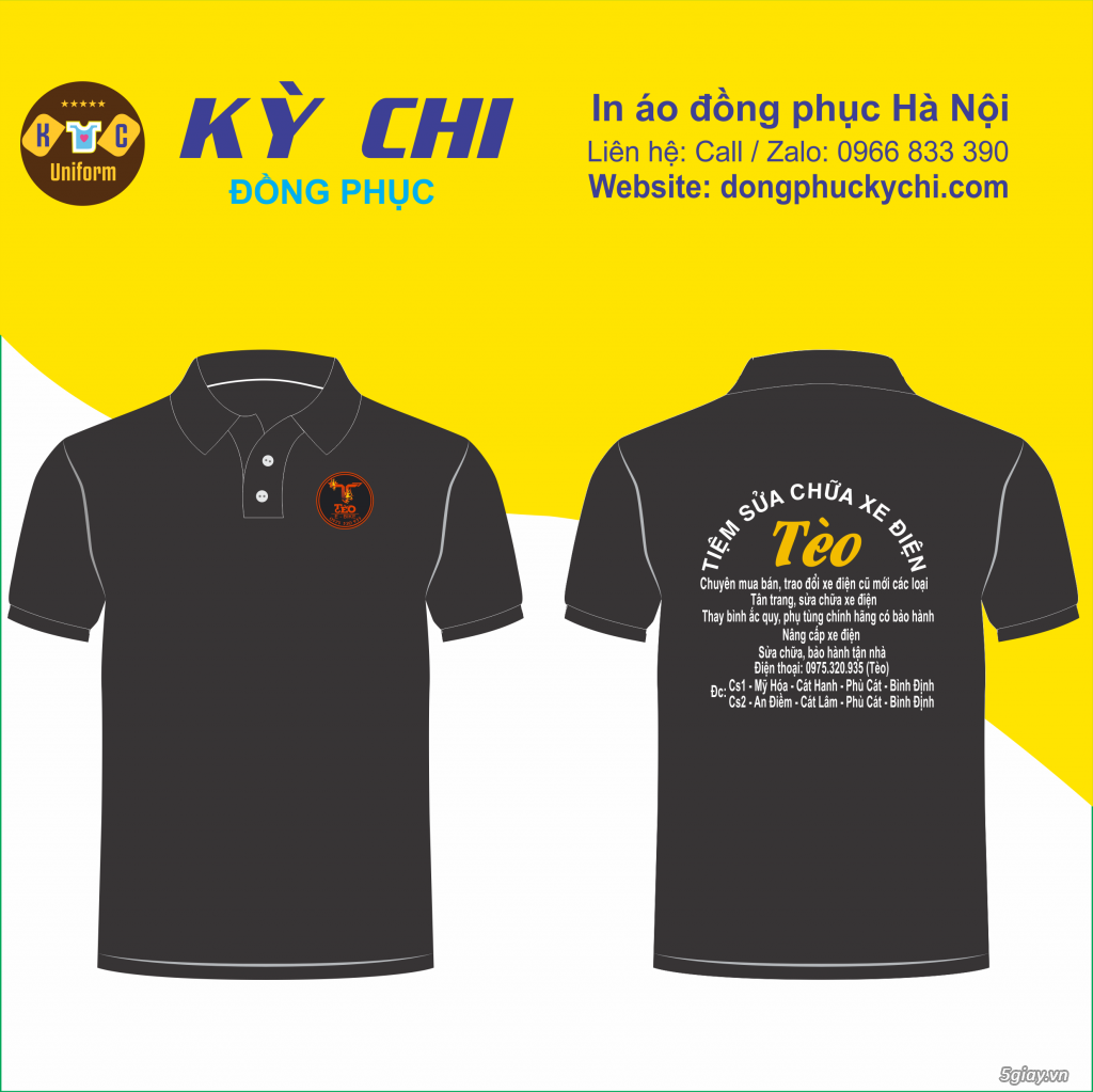 Áo đồng phục nhân viên cửa hàng sửa chữa ô tô xe máy theo yêu cầu