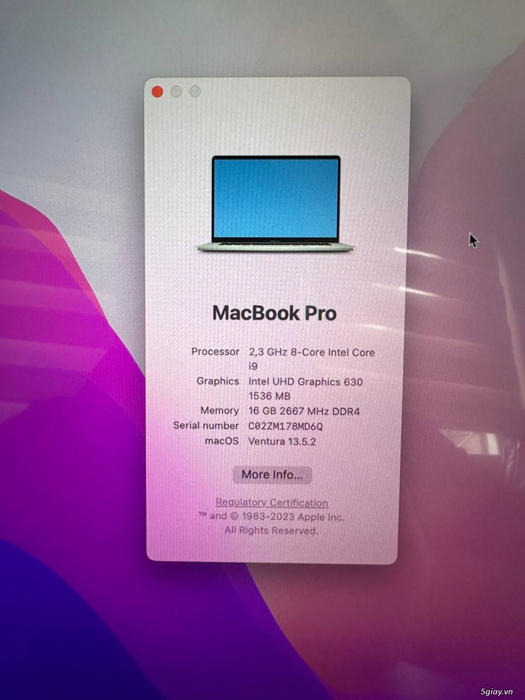 MacBook Pro 15 i9 1TB - 99% - 4