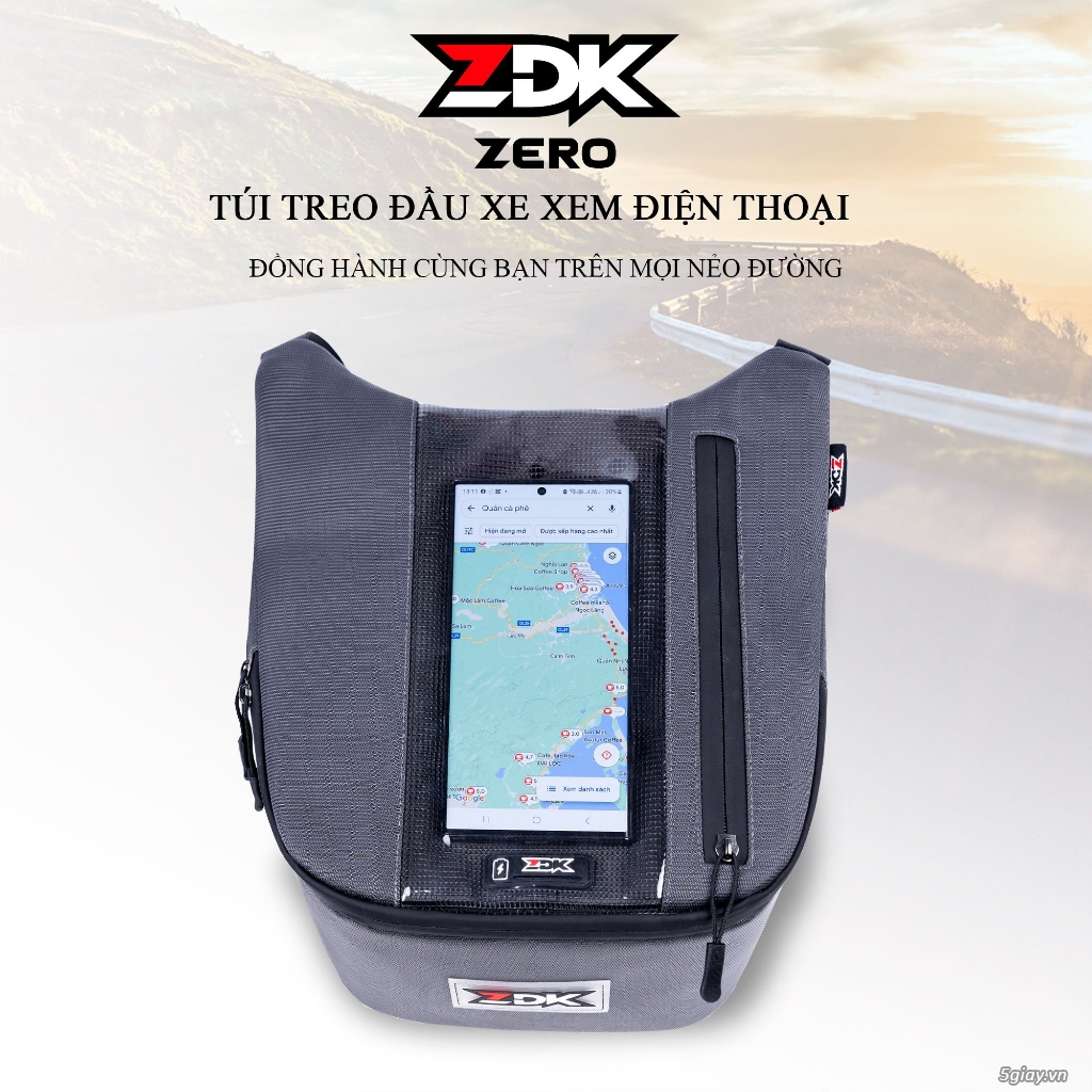 Túi treo xe máy chính hãng ZDK Zero, túi treo đầu xe,túi treo ghi đông - 2