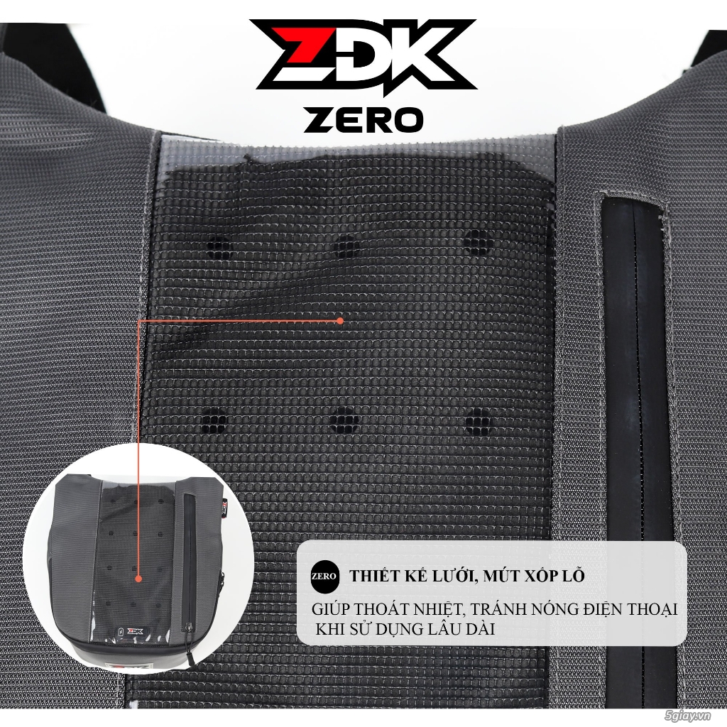 Túi treo xe máy chính hãng ZDK Zero, túi treo đầu xe,túi treo ghi đông - 5