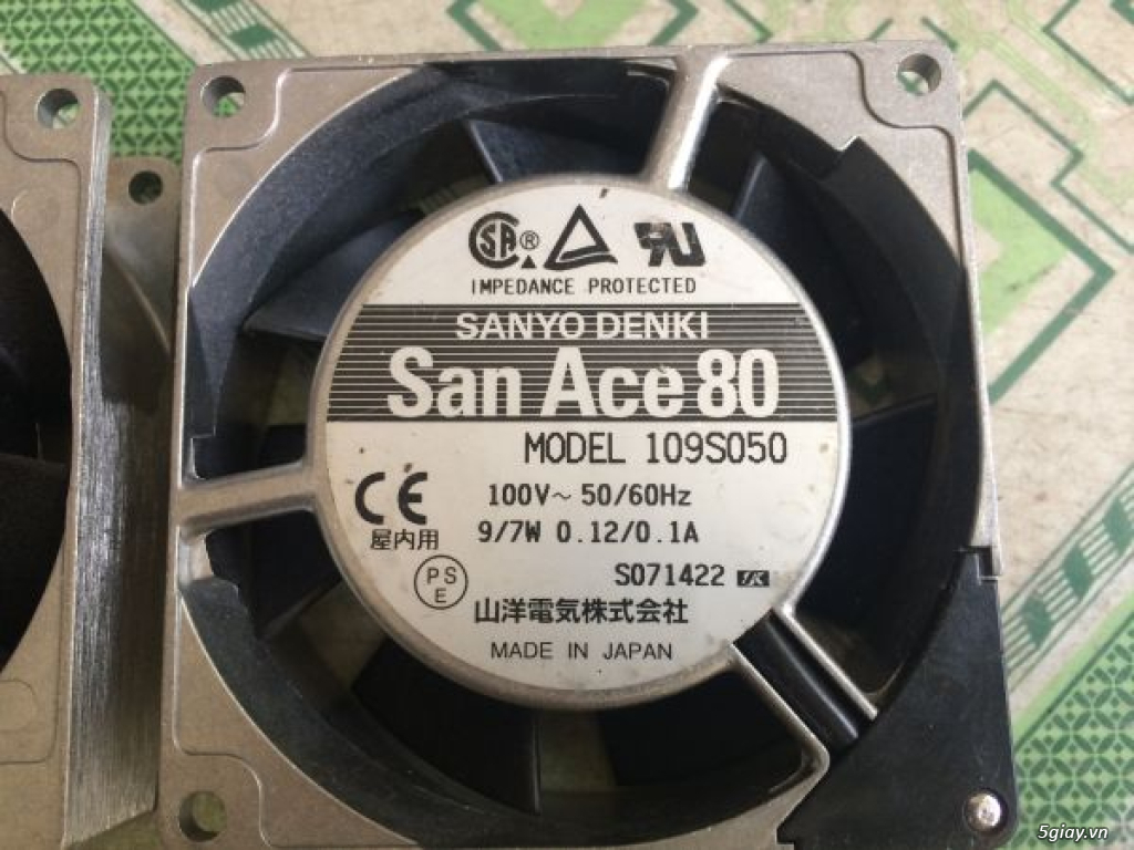 Quạt Sanyo 8 cm 24VDC,  Sanyo 8 cm 100VAC hàng mới chưa sử dụng - 3