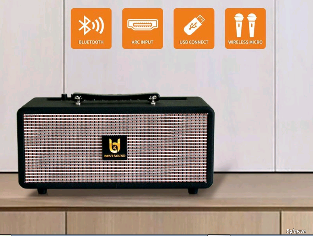 Loa xách tay nhỏ gọn Best Sound M5 kèm 2 micro UHF - 1