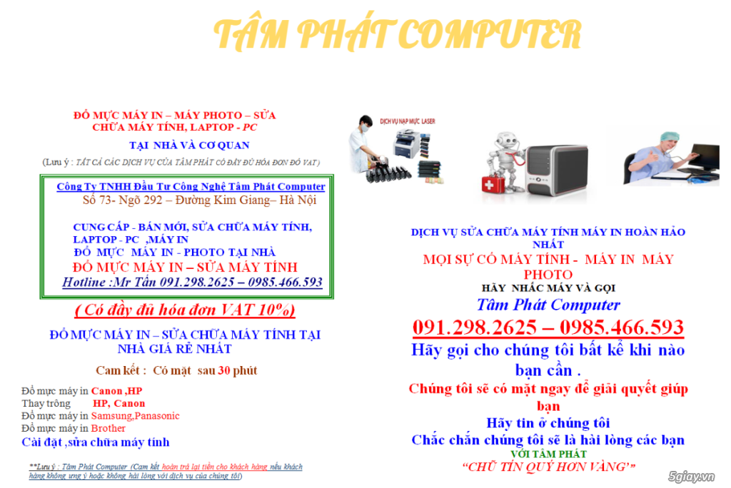 Sửa máy tính tại Bằng Liệt