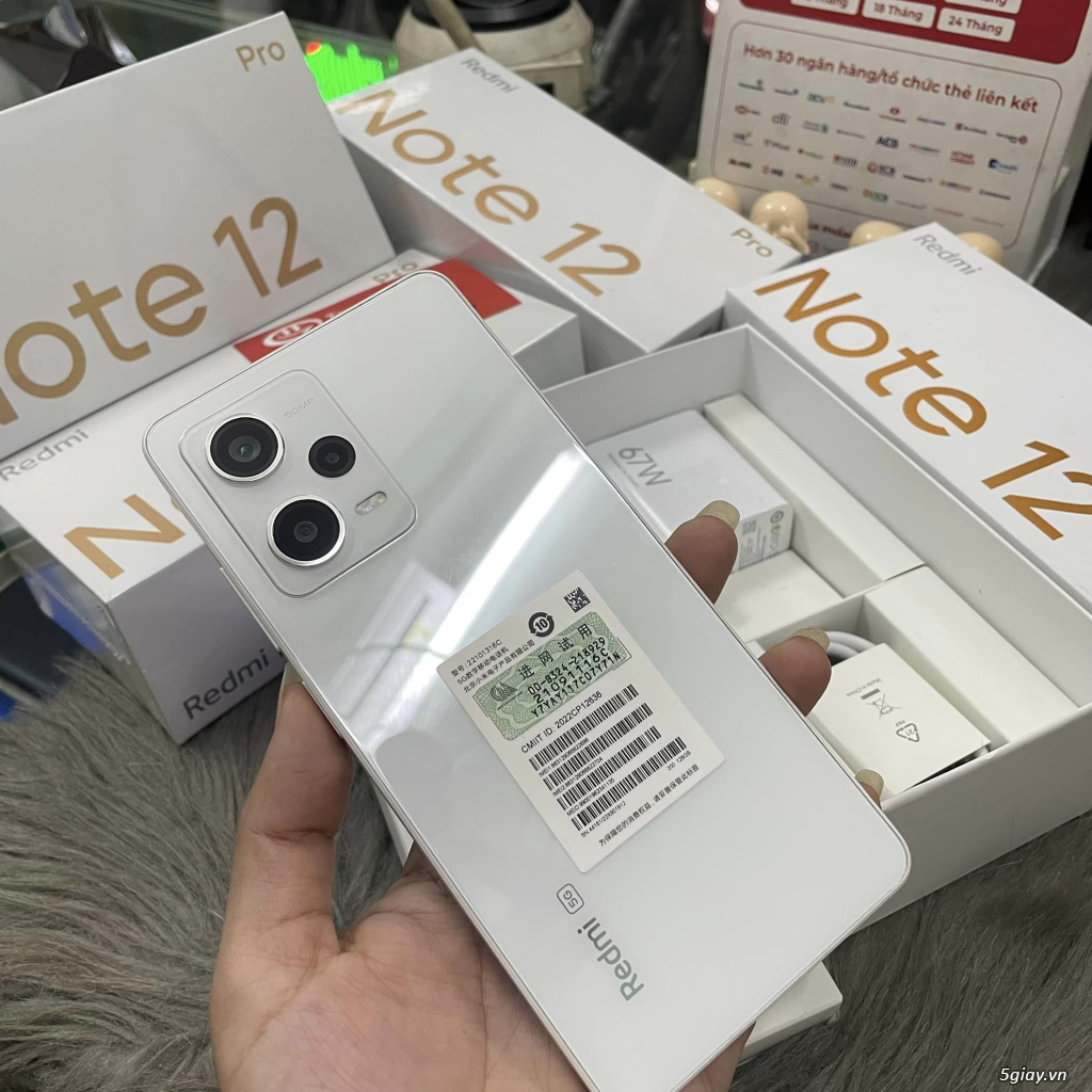 Xiaomi Note 12 Pro 5G 128G fullbox 99 & newseal full tiếng việt