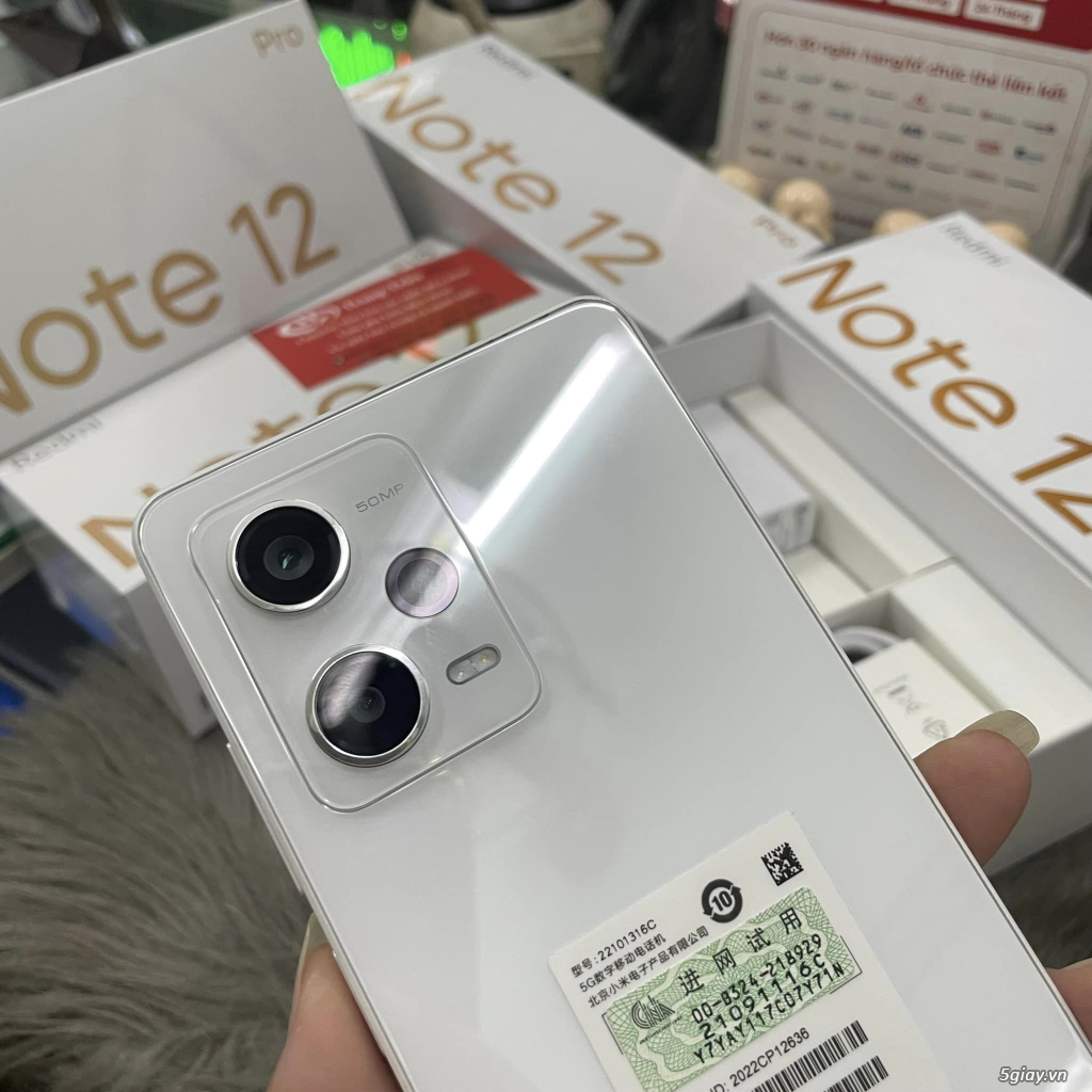 Xiaomi Note 12 Pro 5G 128G fullbox 99 & newseal full tiếng việt - 1