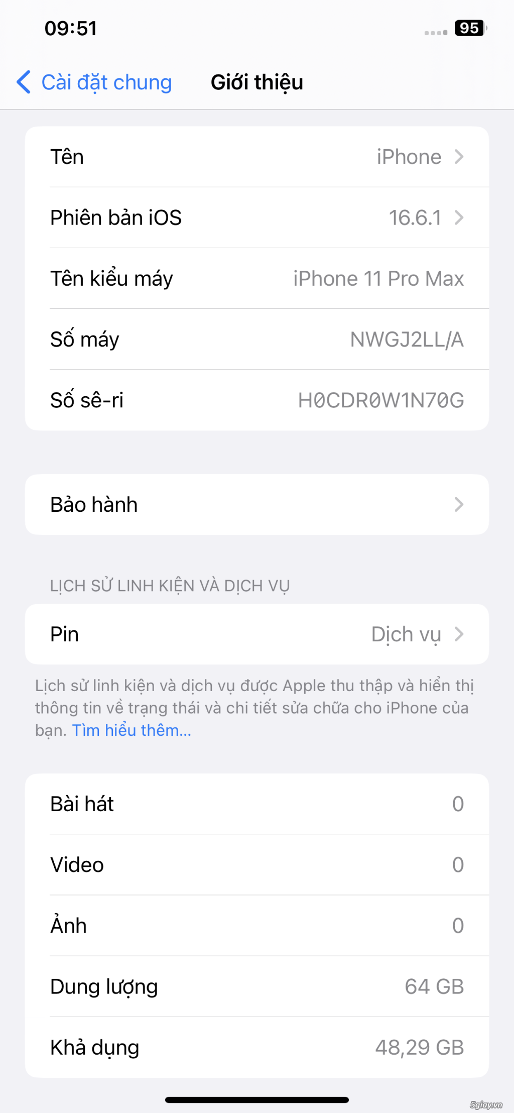 IPHONE 11 PRO MAX LOCK - XANH 64GB ĐÃ FIX NHƯ QUỐC TẾ