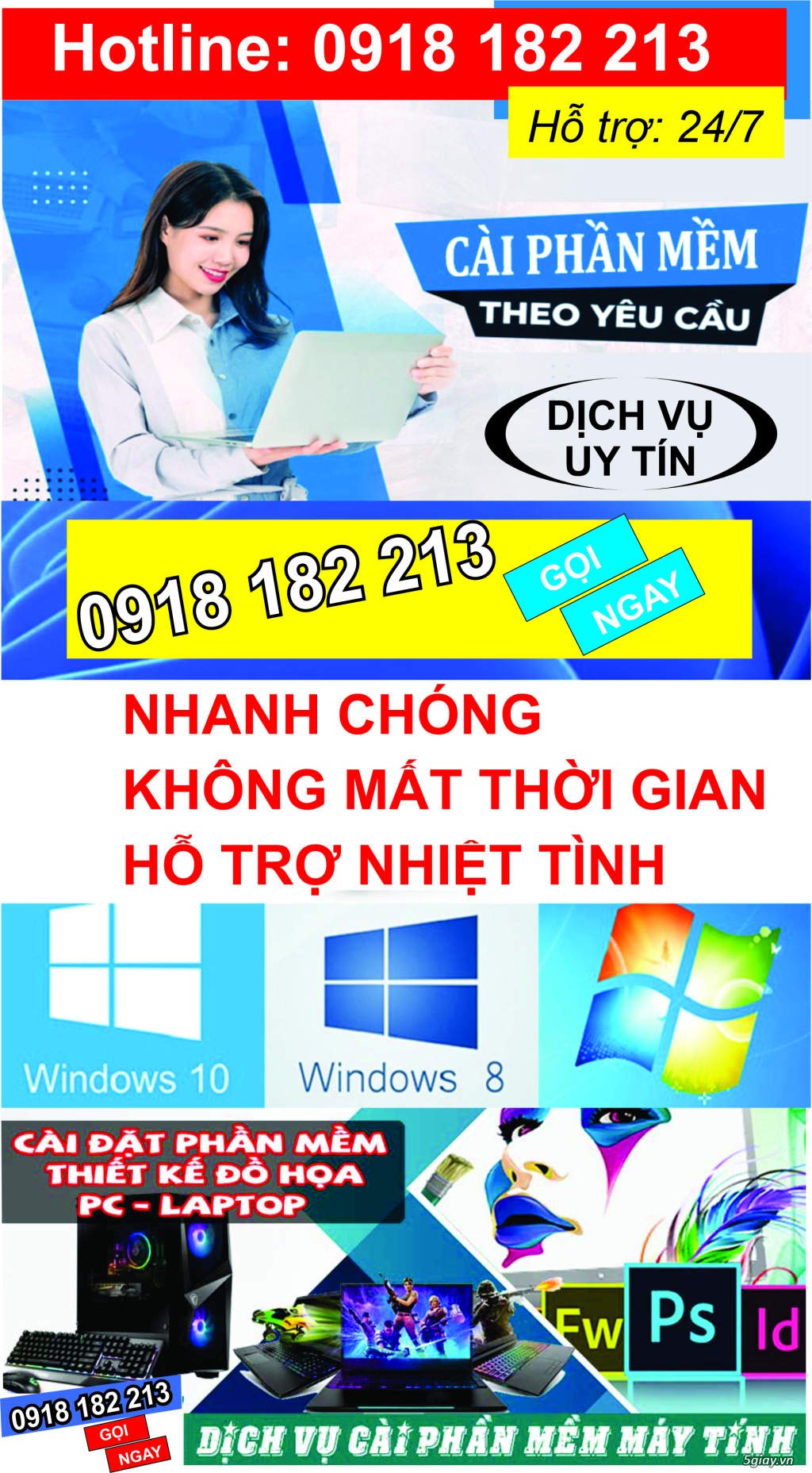 Cài Đặt Máy Tính từ xa : Cài Win và Phần Mềm Online =LH:  0918182213