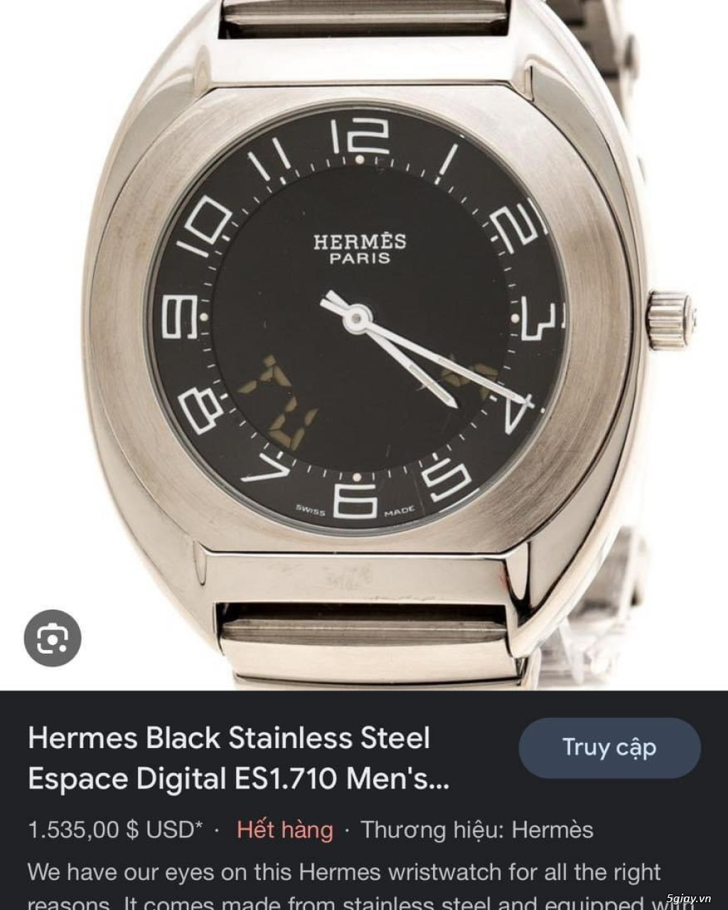 Đồng hồ Hermes chính hãng siêu lướt