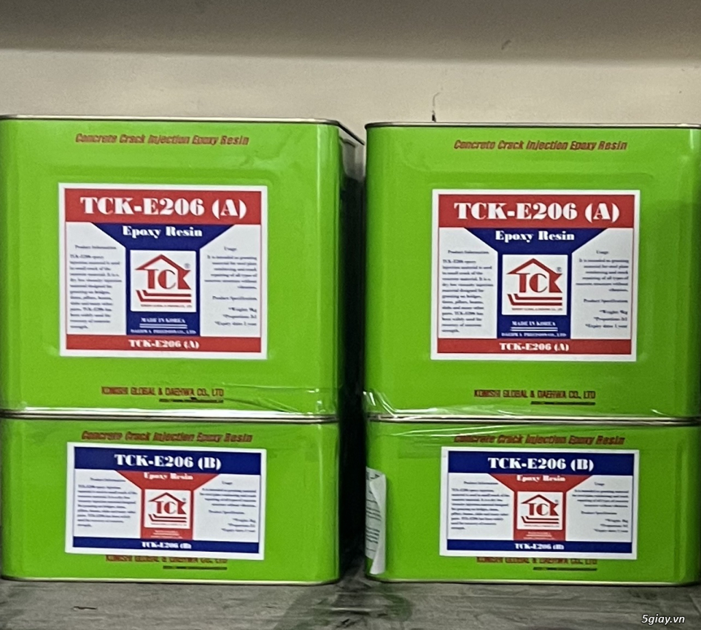 Keo epoxy TCK1400, chống nứt 1400, E500, E206, E2800 giá rẻ ởNha trang