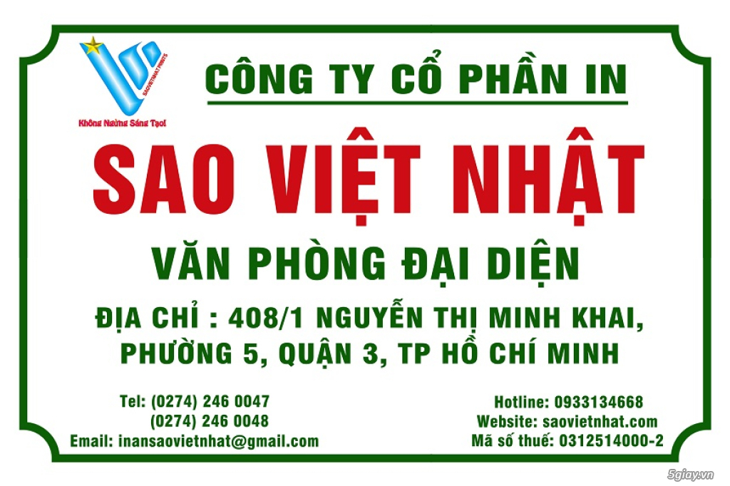 [HCM] Tuyển Giám Đốc - Trường Phòng - Nhân Viên Kinh Doanh Ngành In Ấn - 1