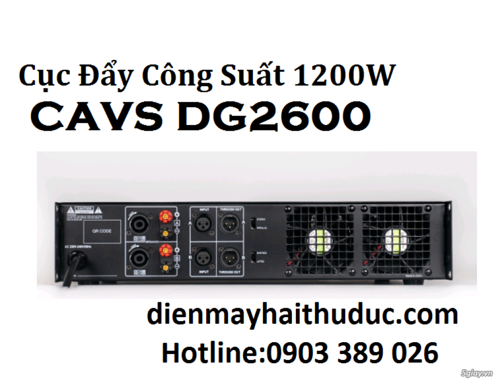 Cục Đẩy CAVS DG2600 công suất 1200W chính hãng Hàn Quốc - 3